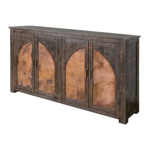 IFD - Blackburn - 4 Copper-Paneled Door Console - IFD7781CNS