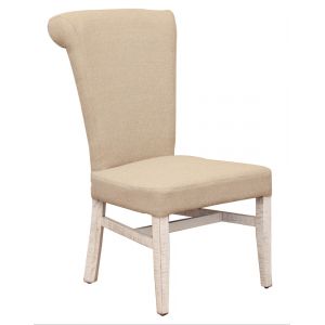 IFD - Bonanza Ivory Uph. Chair w/ Handle behind Back-rest (Set of 2) - IFD4150CHAIR