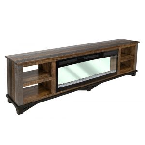 IFD - Loft Brown - 4 Shelves TV Stand & Electric Fireplace 50