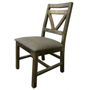 IFD - Loft Brown Chair w/Fabric Seat (Set of 2) - IFD6552CHR