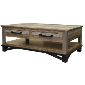 IFD - Loft Brown Cocktail Table 4 Drawers - IFD6441CKT