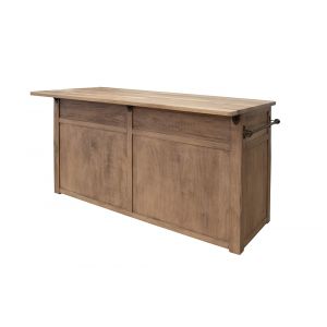 IFD - Natural Parota - 4 Door 2 Drawer Kitchen Island - IFD8681KSL