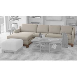 IFD - Samba - Sectional With Armless Chair, Left Chaise & Right Arm Loveseat - Almond Gray