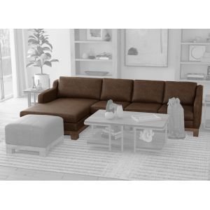 IFD - Samba - Sectional With Armless Chair, Left Chaise & Right Arm Loveseat - Hickory