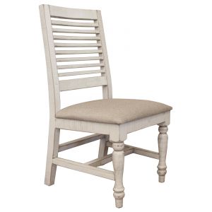 IFD - Stone Chair w/ Turned Legs & Fabric Seat (Set of 2) - IFD4680CHR