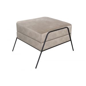 IFD - Tyne - Wooden Frame & Metal Base, Footstool Ottoman - IUP331-OTT-210