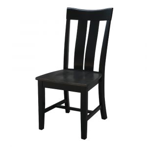 International Concepts - Ava Chair in Coal-Black/Washed Black Finish (Set of 2) - C75-13P