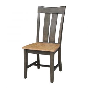 International Concepts - Ava Chair in Wheat/Coal Finish (Set of 2) - CI64-13P