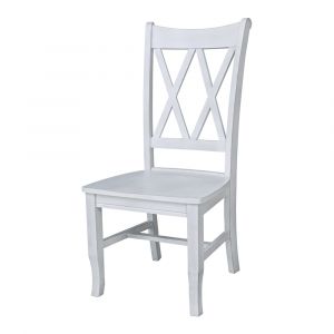 International Concepts - Chalk Double XX Chair in Chalk - Antiqued Finish (Set of 2) - C28-220P