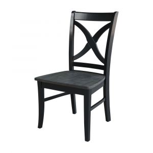 International Concepts - Cosmo Chair in Coal-Black/Washed Black Finish (Set of 2) - C75-14P