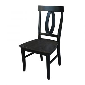 International Concepts - Cosmo Chair in Coal-Black/Washed Black Finish (Set of 2) - C75-170P