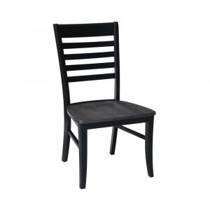 International Concepts - Cosmo Chair in Coal-Black/Washed Black Finish (Set of 2) - C75-310P