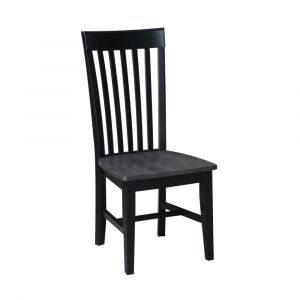 International Concepts - Cosmo Tall Mission Chair in Coal-Black/Washed Black Finish (Set of 2) - C75-465P
