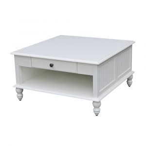 International Concepts - Cottage Square Coffee Table in Beach White - Hand Rubbed Finish - OT07-20SC