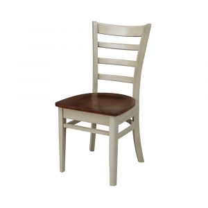 International Concepts - Emily Side Chair in Antiqued Almond/Espresso Finish (Set of 2) - C12-617P