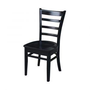International Concepts - Emily Side Chair in Black Finish (Set of 2) - C46-617P