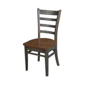 International Concepts - Emily Side Chair in Hickory/Washed Coal Finish (Set of 2) - C45-617P