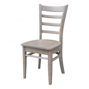 International Concepts - Emily Side Chair in Washed Gray Taupe Finish (Set of 2) - C09-617P