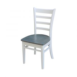 International Concepts - Emily Side Chair in White/Heather Gray Finish (Set of 2) - C05-617P