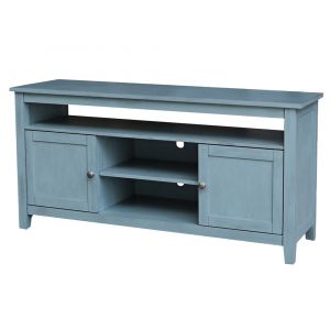 International Concepts - Entertainment / Tv Stand with 2 Doors in Ocean Blue - Antique Rubbed Finish - TV32-51