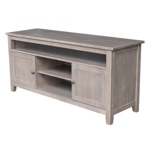International Concepts - Entertainment / Tv Stand with 2 Doors in Washed Gray Taupe Finish - TV09-51