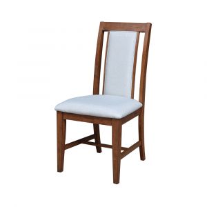International Concepts - Farmhouse Prevail Chair - Upholstered in Distressed Oak Finish (Set of 2) - C42-59P