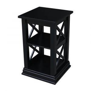 International Concepts - Hampton Accent Table with Shelves in Black Finish - OT46-70A