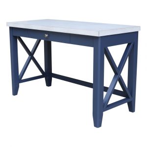 International Concepts - Hampton Desk in Blue/Chalk Finish - OF62-67X