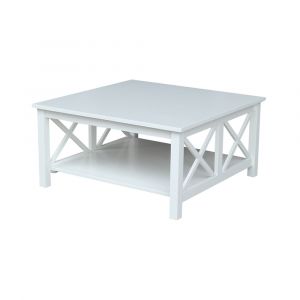 International Concepts - Hampton Square Coffee Table in White Finish - OT08-70SC