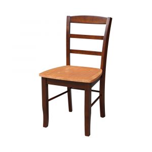 International Concepts - Madrid Ladderback Chair in Cinnemon/Espresso Finish (Set of 2) - C58-2P