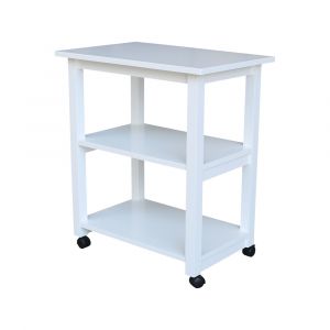 International Concepts - Microwave Cart in White Finish - WC08-185