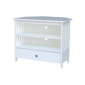 International Concepts - Mission Corner Tv Stand in White Finish - TV08-27
