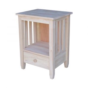 International Concepts - Mission Tall End Table with Drawer  - BJ6TD