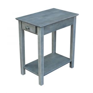 International Concepts - Narrow End Table in Heather Grey-Antique Washed Finish - OT105-2214