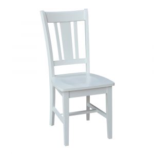 International Concepts - San Remo Splatback Chair in Beach White - Hand Rubbed Finish - 1CI07-10