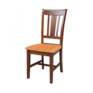 International Concepts - San Remo Splatback Chair in Cinnemon/Espresso Finish (Set of 2) - C58-10P