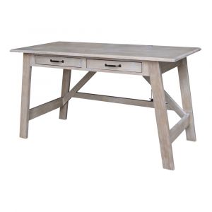 International Concepts - Serendipity Desk with 2 Drawers in Washed Gray Taupe Finish - OF09-69