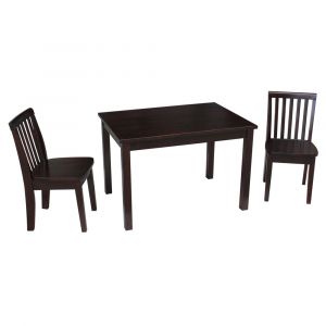 International Concepts (Set of 3 Pcs) - 2532 Table with 2 Mission Juvenile Chairs in Rich Mocha Finish in Rich Mocha Finish - K15-2532-263-2