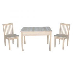 International Concepts (Set of 3 Pcs) - Table with 2 Mission Juvenile Chairs - K-JT2532L-263-2