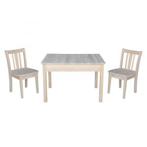 International Concepts (Set of 3 Pcs) - Table with 2 San Remo Juvenile Chairs - K-JT2532L-CC105-2