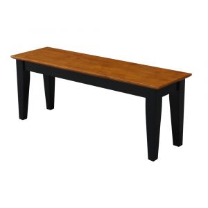 International Concepts - Shaker Bench in Black / Cherry Finish - BE57-47S