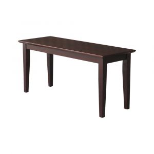 International Concepts - Shaker Styled Bench (RTA) in Rich Mocha Finish - BE15-39