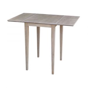 International Concepts - Small Dropleaf Table in Washed Gray Taupe Finish - T09-2236D