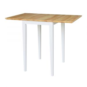 International Concepts - Small Dropleaf Table in White / Natural Finish - T02-2236D