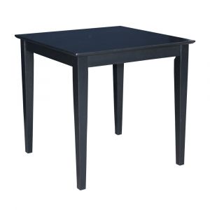 International Concepts - Solid Wood Top Table - Shaker Legs in Black Finish - K46-3030-30S
