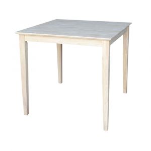 International Concepts - Solid Wood Top Table - Shaker Legs - K-3636-36S