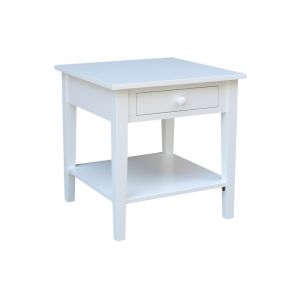 International Concepts - Spencer End Table in White Finish - OT08-8E