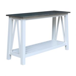 International Concepts - Surrey Console/Sofa Table in White/Heather Gray Finish - OT05-16S