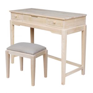International Concepts - Vanity Table with Vanity Bench - K-BE-2-DT-2
