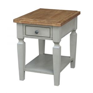 International Concepts - Vista End Table in Hickory/Stone Finish - OT41-15E